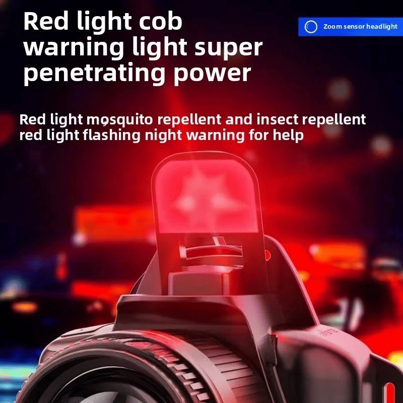 1000LM Smart Headlamp with Power Bank, Motion Sensor, IPX6 Waterproof