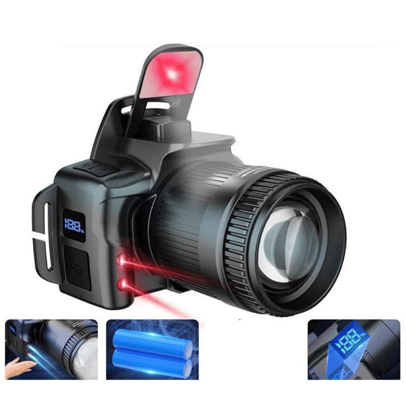 1000LM Smart Headlamp with Power Bank, Motion Sensor, IPX6 Waterproof