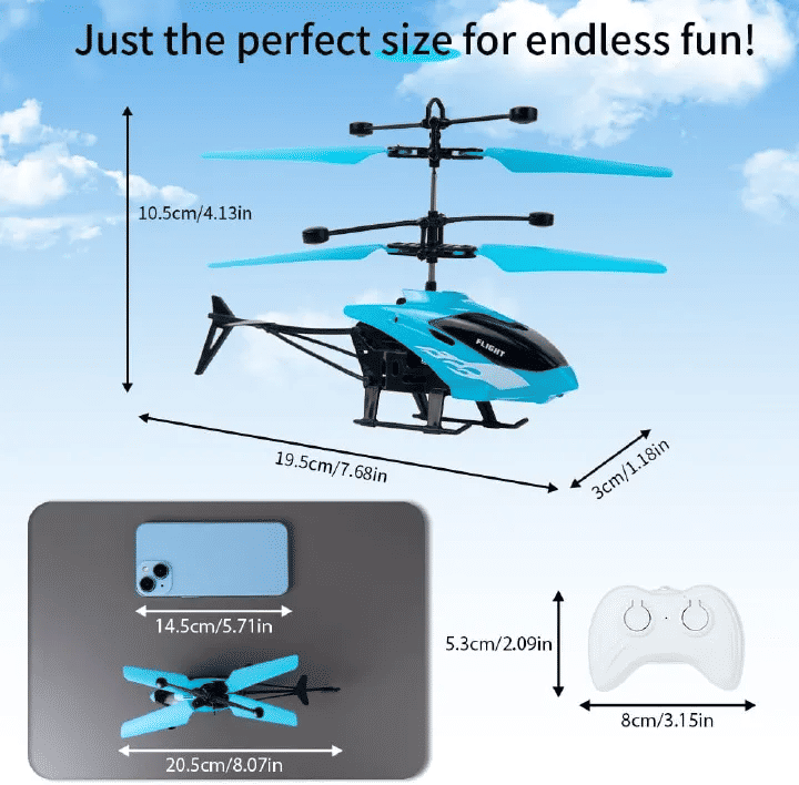 Gesture Sensing RC Helicopter for Kids Indoor Flying Toy