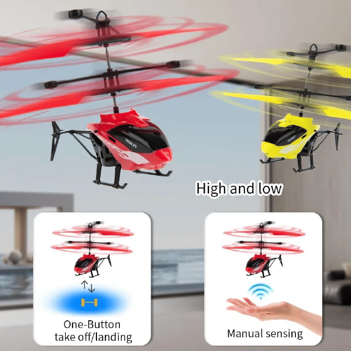 Gesture Sensing RC Helicopter for Kids Indoor Flying Toy