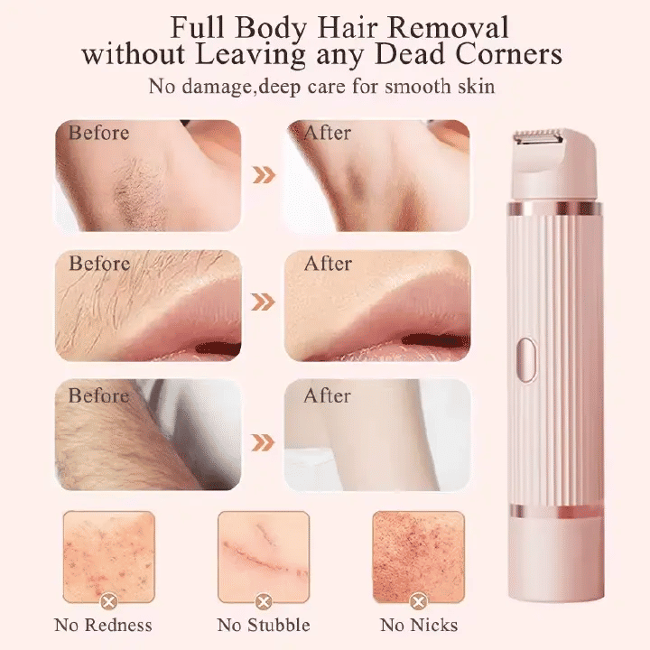 2-in-1 Women's Electric Shaver for Face, Bikini and Body