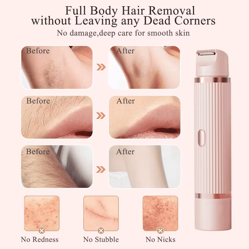 2-in-1 Women's Electric Shaver for Face, Bikini and Body