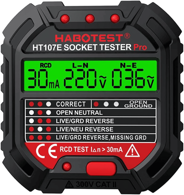Generic Outlet Tester LCD Display 90-250V Voltage Detector