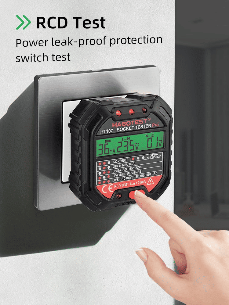 Generic Outlet Tester LCD Display 90-250V Voltage Detector