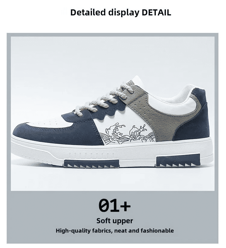 ASSKLO Men's Breathable Fashion Sneakers: Thick Sole, Large Sizes US 7-13
