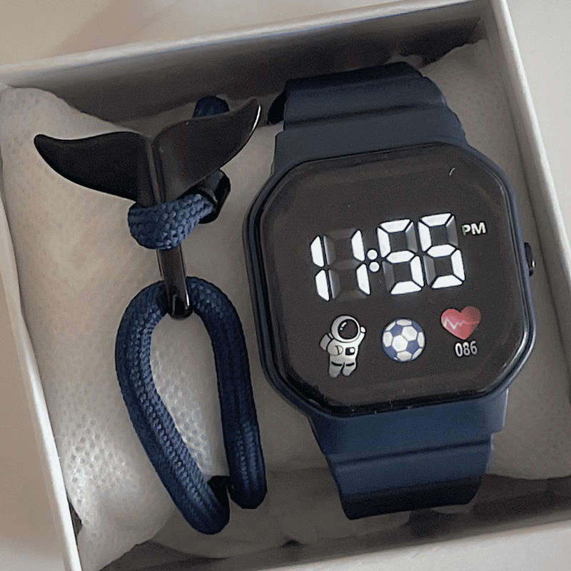 Trendy LED Digital Sports Watch for Kids, Couples, Students, Men, Women