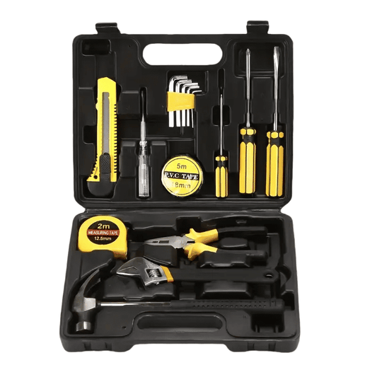 16-Piece Household Tool Set with Wire Crimpers and Iron Handles