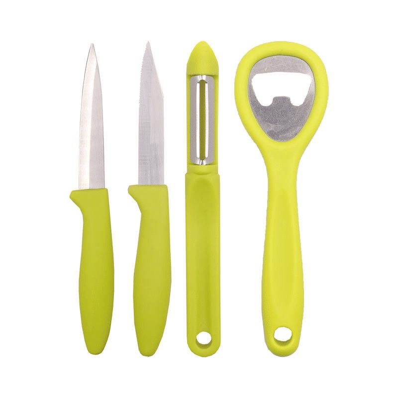 RASHNIK RN-002 5-Piece Essential Kitchen Knife Set, Peeler, Bottle Opener