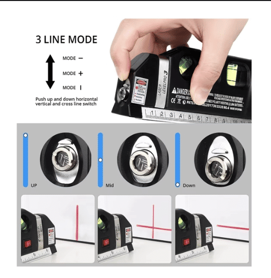 Generic Multifunctional Infrared Laser Level with Tape Measure