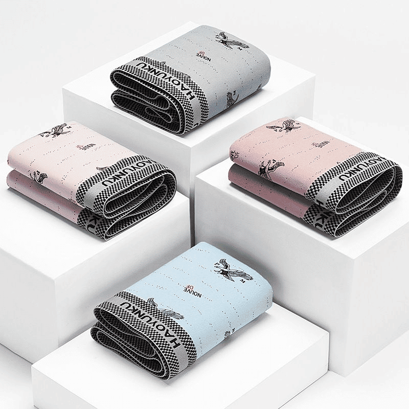 Thor Ice Silk Boxer Briefs 4-Pack Men's Breathable Underwear L-4XL Sizes