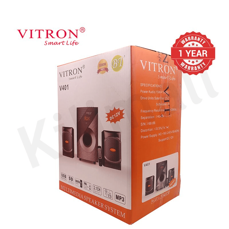 Vitron 2.1CH Bluetooth Home Speaker System, 5000W Subwoofer, Remote Control