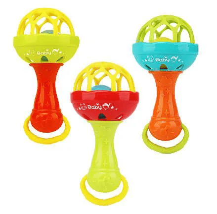 Generic Baby Rattle Toy Set 2-Piece Grasping Hand Bell