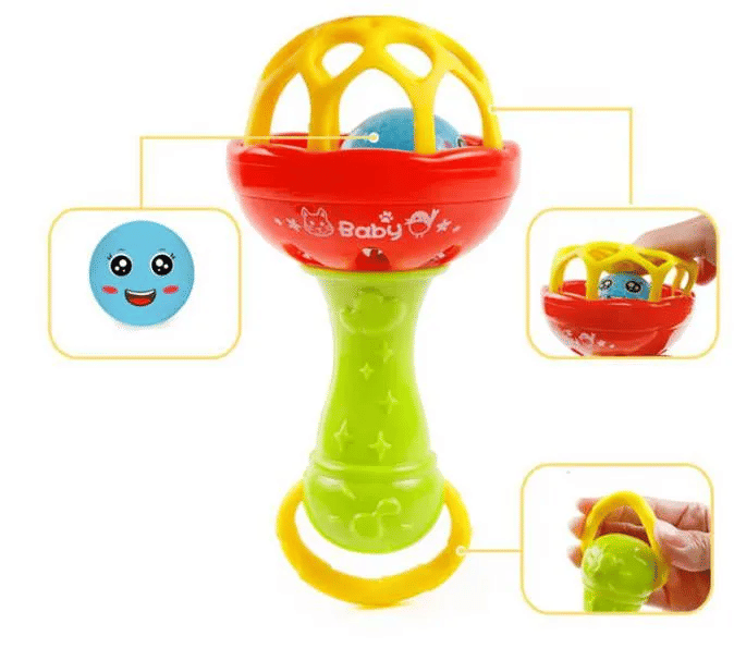 Generic Baby Rattle Toy Set 2-Piece Grasping Hand Bell