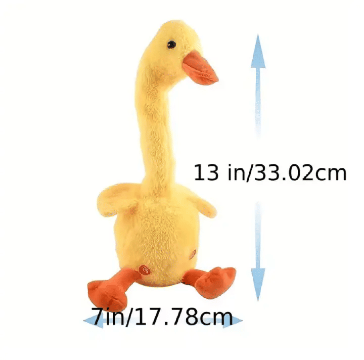 Dancing Talking Duck Plush Toy Mimicking Recording Singing Doll Yellow