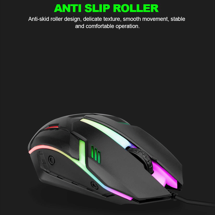 Luminous RGB Gaming Keyboard and Mouse Set | Mechanical Feel Esports Combo