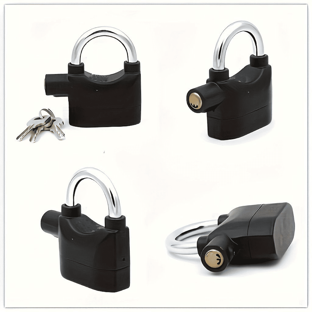 Smart Alarm Lock Security Padlock 110dB Anti-Theft Aluminum Alloy