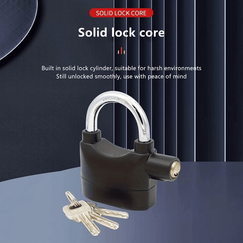 Smart Alarm Lock Security Padlock 110dB Anti-Theft Aluminum Alloy