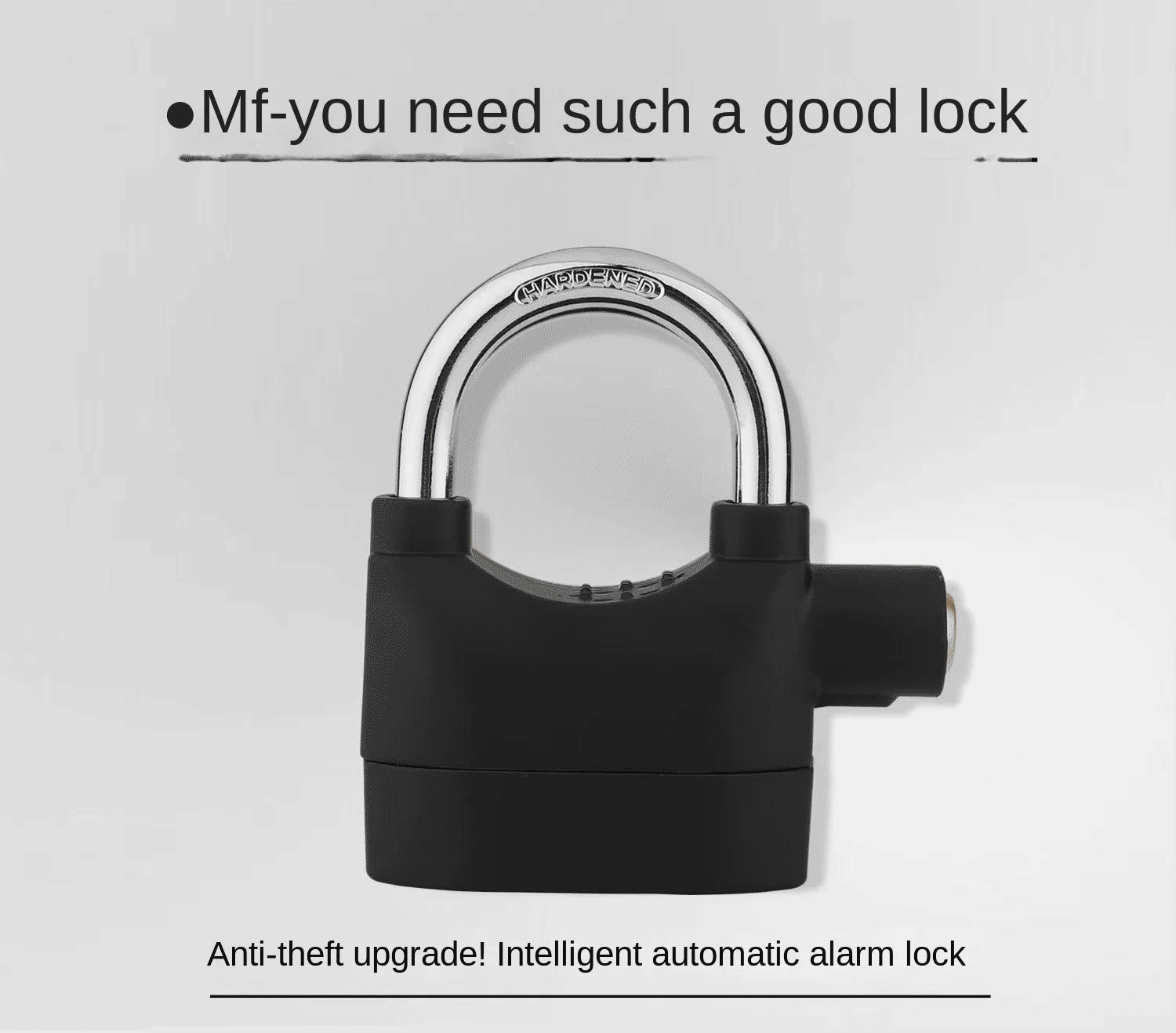 Smart Alarm Lock Security Padlock 110dB Anti-Theft Aluminum Alloy