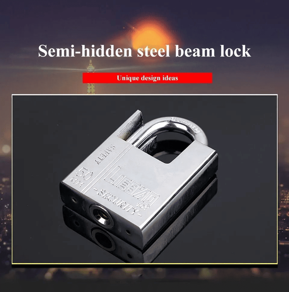 Generic Heavy Duty Stainless Steel Padlock 4 Keys 5cm/6cm