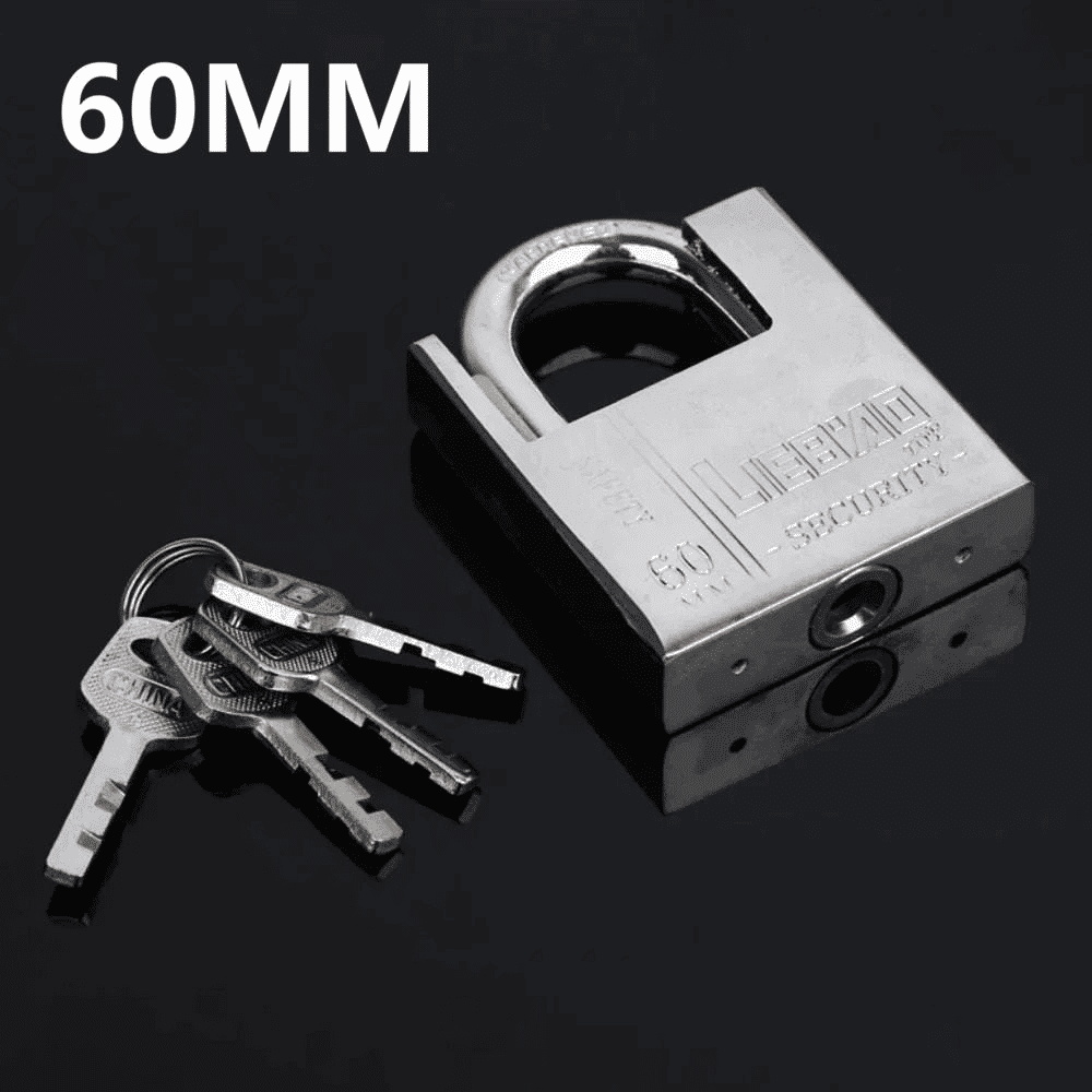 Generic Heavy Duty Stainless Steel Padlock 4 Keys 5cm/6cm
