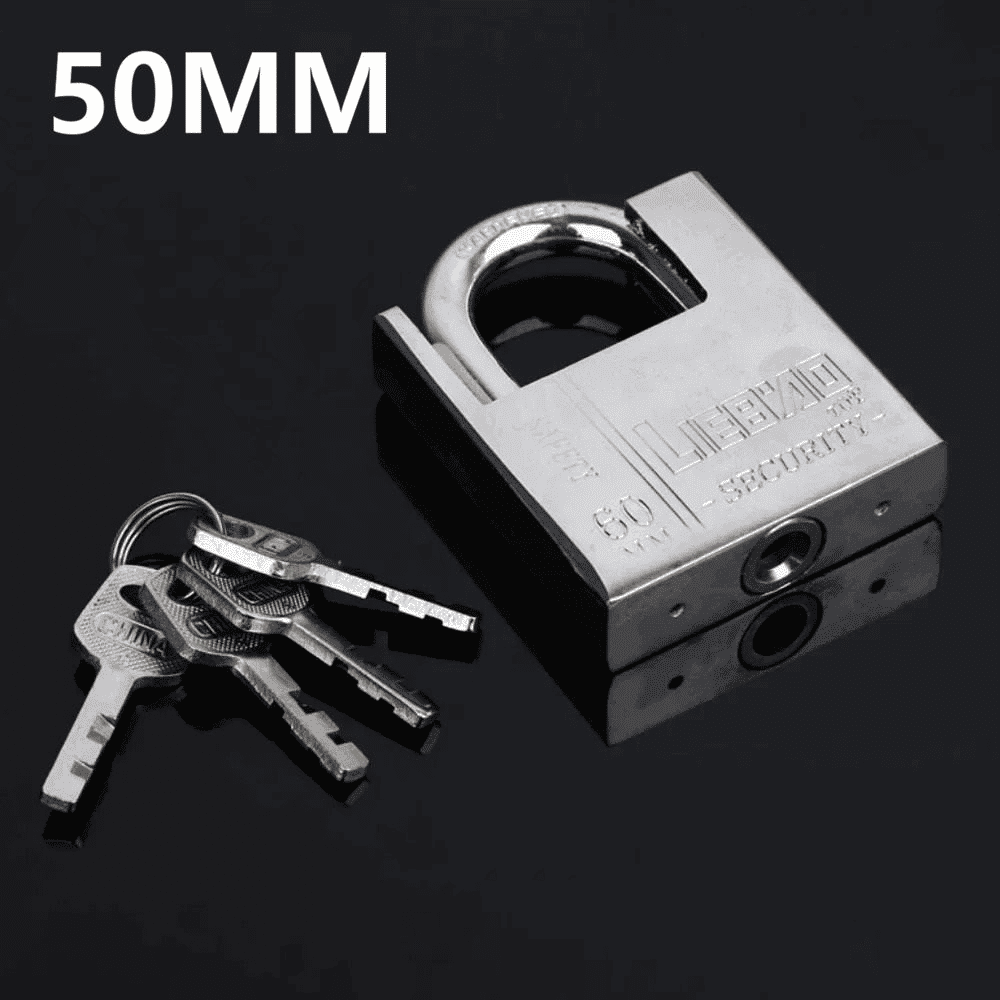 Generic Heavy Duty Stainless Steel Padlock 4 Keys 5cm/6cm