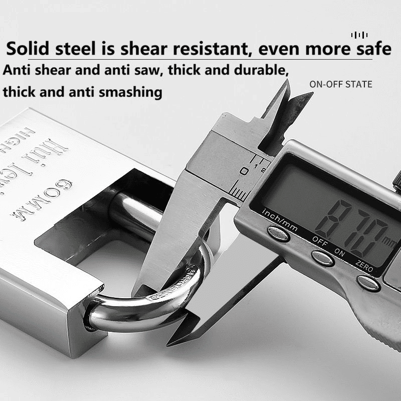 Generic Heavy Duty Stainless Steel Padlock 4 Keys 5cm/6cm