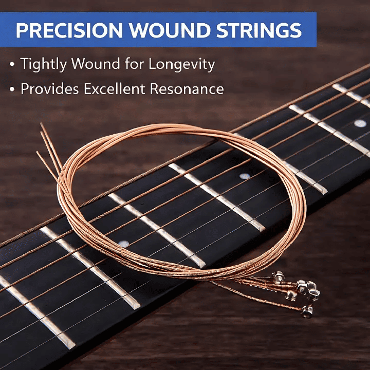 Acoustic Guitar Phosphor Copper Strings Set 1-6 Anti-Rust