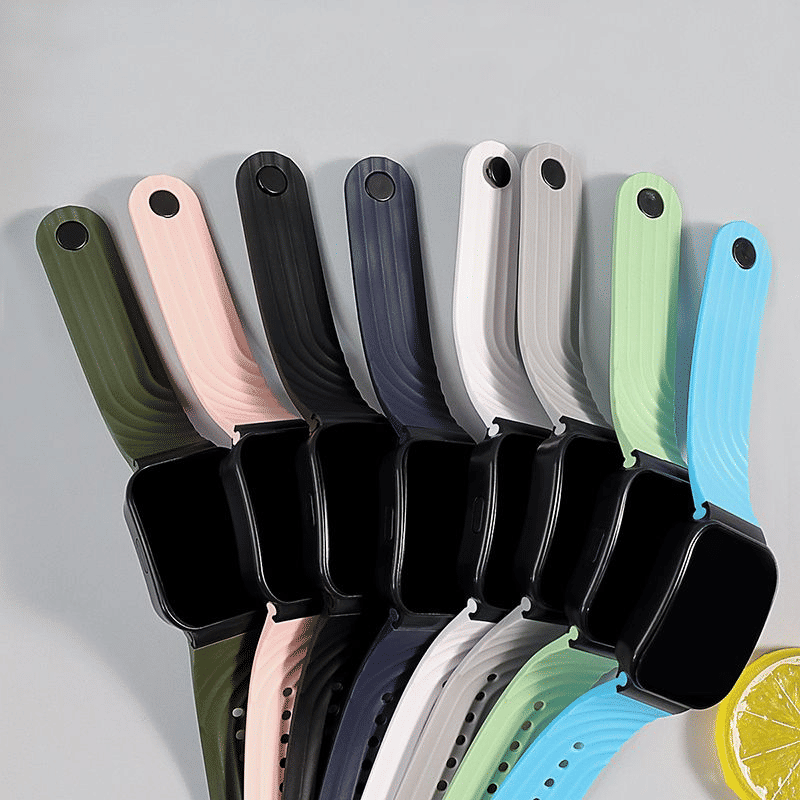 LED Digital Sports Watch Square Luminous Silicone Strap Casual Wristwatch