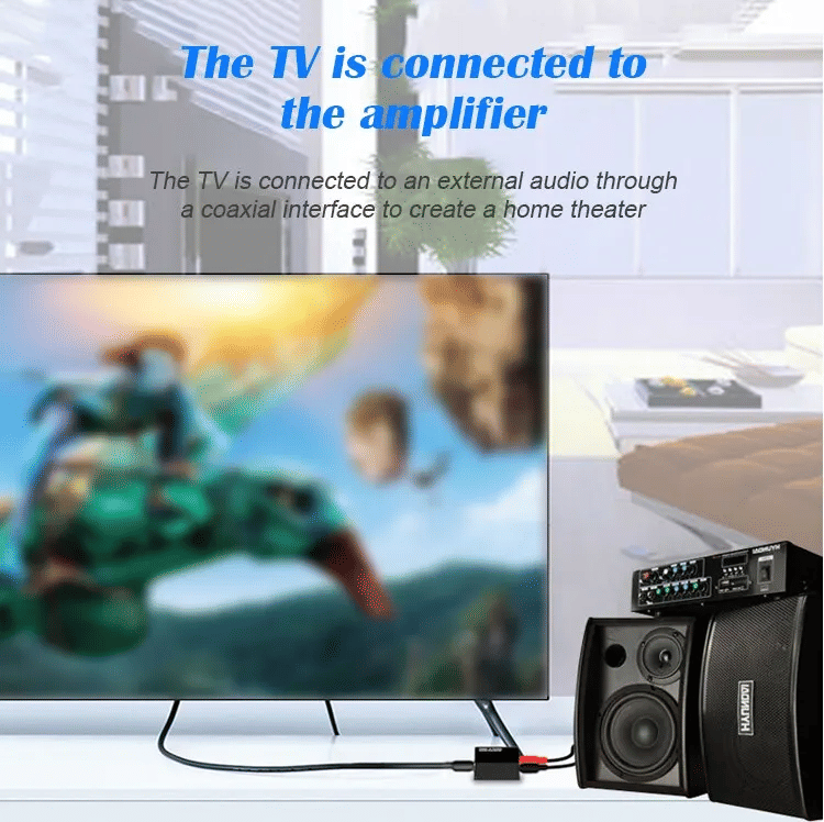 Premium Digital to Analog Audio Converter for TV, Coaxial & Optical Devices