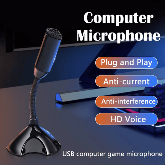 Adjustable USB Desktop Microphone for Laptop PC Singing Gaming Streaming
