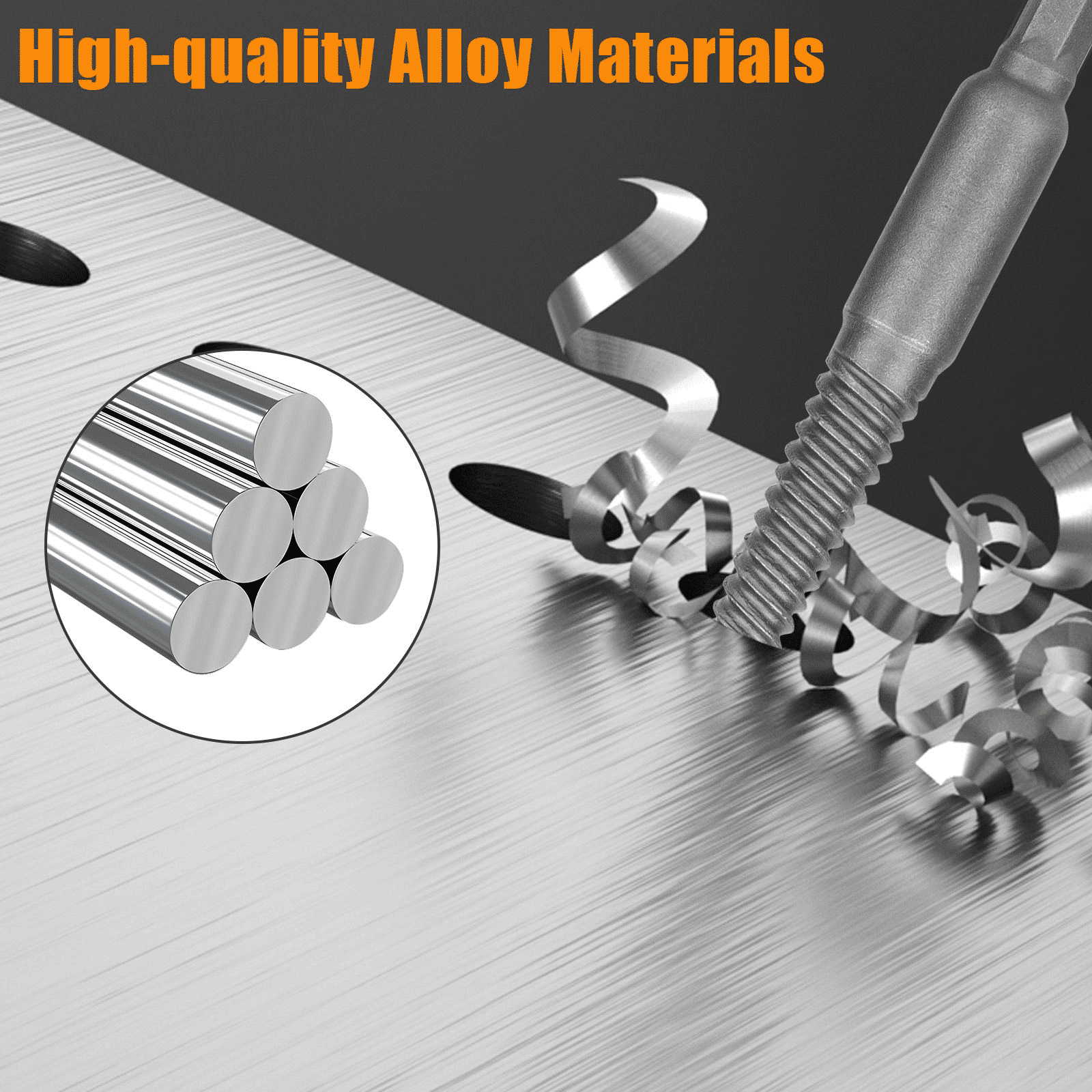 12Pcs Stud Screw Extractor Remover 1/4 Inch Hex Shank Set
