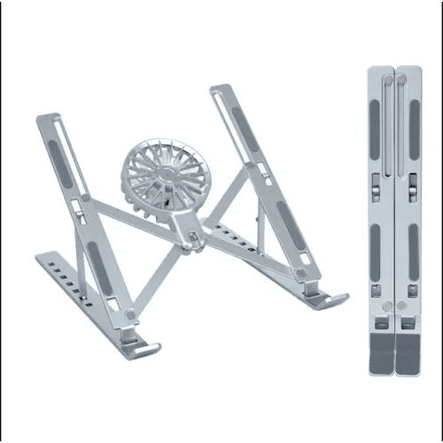 Ergonomic Aluminum Alloy Foldable Laptop Stand: Adjustable Riser for 10-18 Inch Notebooks