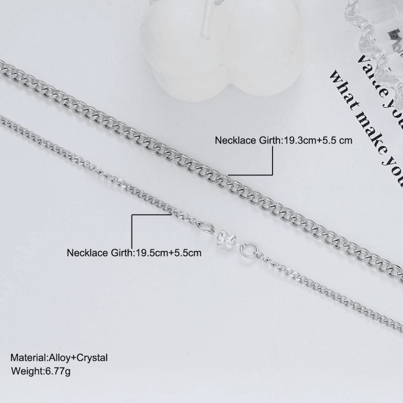 Elegant Stainless Steel Couple Bracelet Set with Crystal Heart Charm