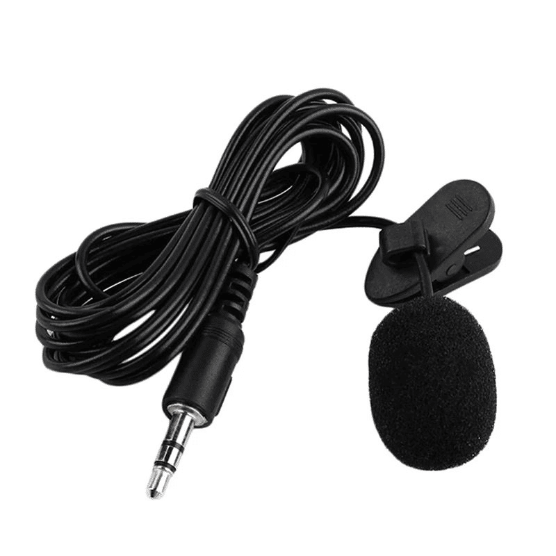 Portable Lapel Microphone Clip-on 3.5mm Jack 59-inch Cable for Speakers