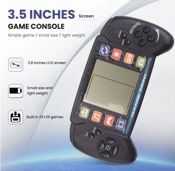 Portable Handheld Brick Game Console Nostalgic Educational Toy