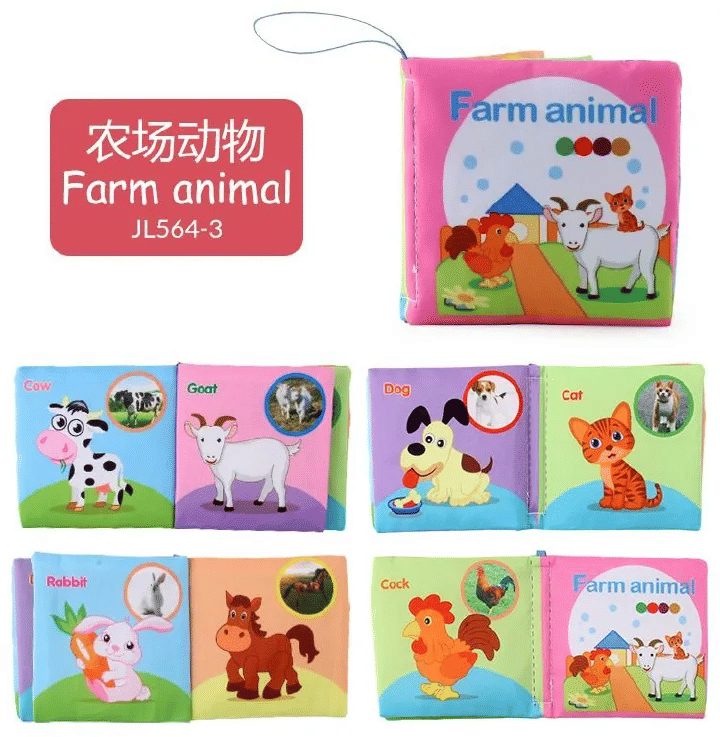 Generic Enlightenment Cloth Book Educational Toy for Infants 0-36 Months