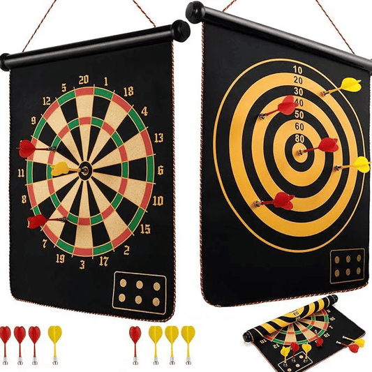 12in Magnetic Dart Board with 8 Darts Double-Sided Game Set