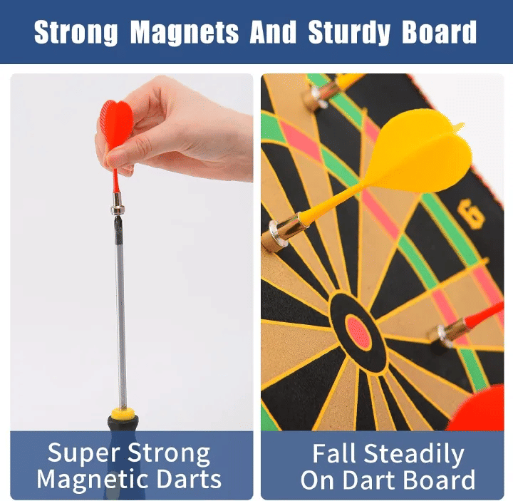12in Magnetic Dart Board with 8 Darts Double-Sided Game Set