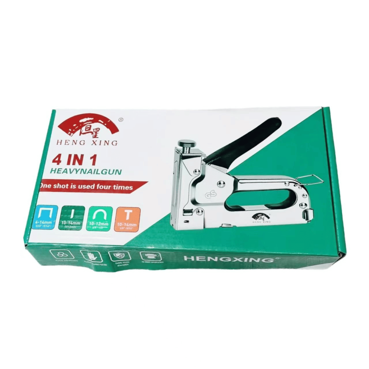 4-in-1 Heavy Duty Manual Staple Gun with 800pcs Staples