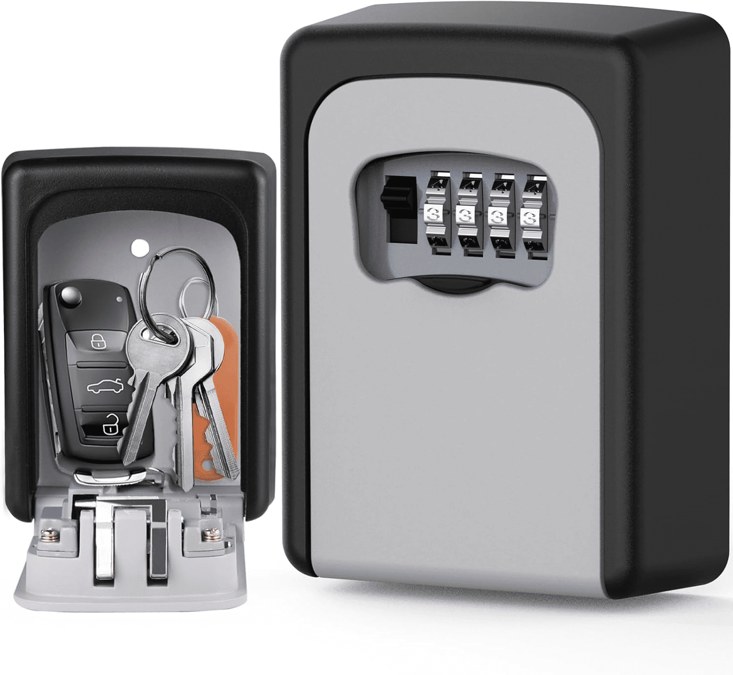 Key Lock Box Wall Mounted 4-Digit Combination Lockbox 5-Key Capacity