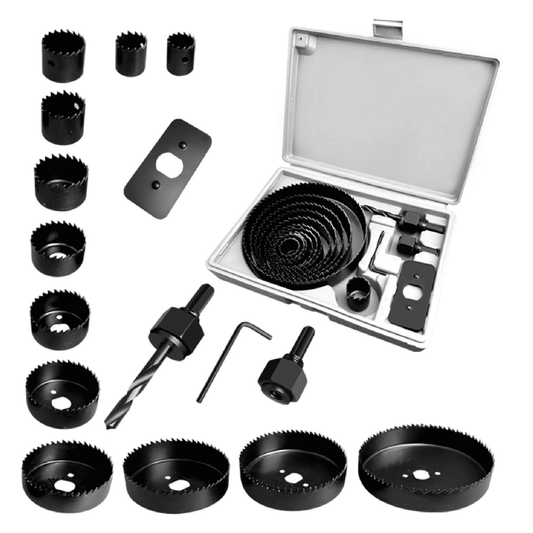 Hole Saw Set 16-Piece 3/4in to 5in for Soft Materials