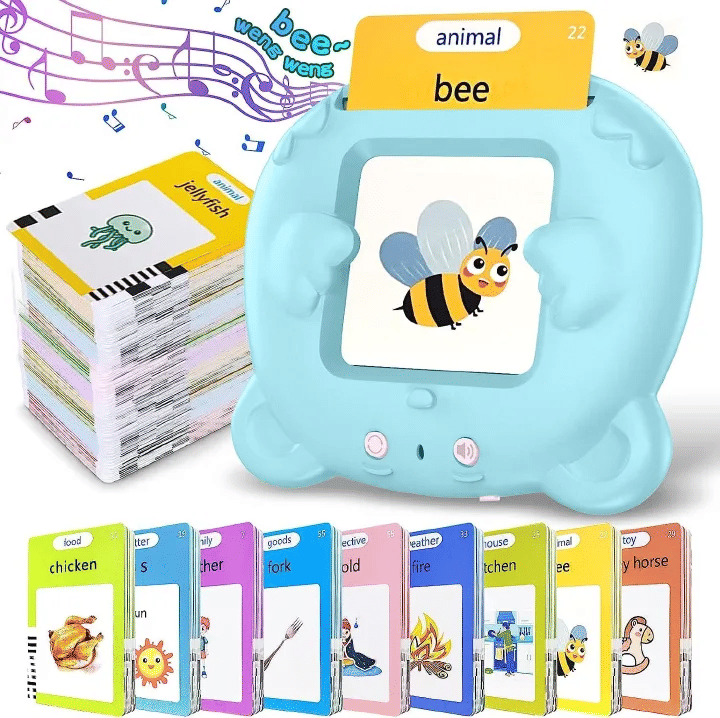 Felly Talking Flash Cards, 224 Words Montessori Educational Learning Toy