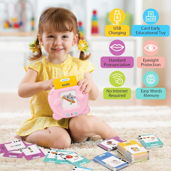Felly Talking Flash Cards, 224 Words Montessori Educational Learning Toy