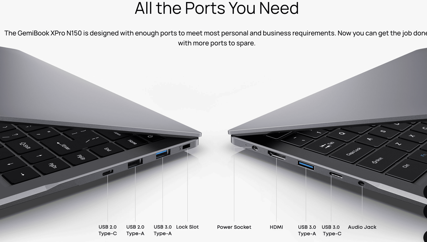 Chuwi GemiBook XPro 14-inch Full HD Ultrabook, Intel N100 16GB 512GB SSD