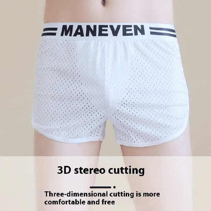 3-Pack Men's Mesh Breathable Boxer Briefs - Soft, Quick-Dry, Comfortable Polyester Fabric