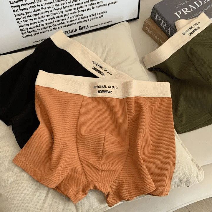 3 Pack Men's Soft Stretch Boxer Briefs - Comfortable Fashion Flat Underwear Multipack