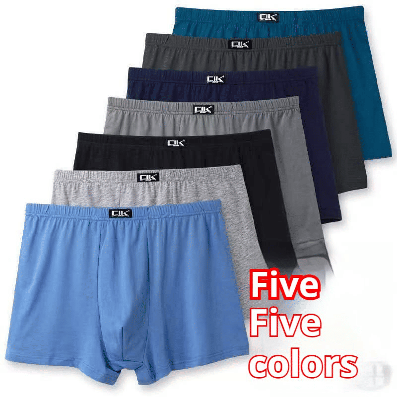 5-Pack Men's Pure Cotton Boxer Briefs - Soft, Breathable, Comfortable Underwear