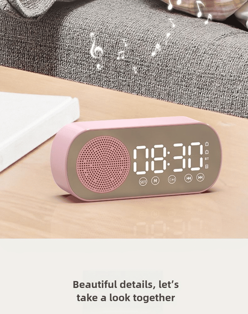 Premium Multifunctional Mirror Bluetooth Speaker, Digital Clock, High Volume, Smart Portable Audio