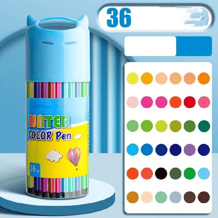 Watercolor Pen Drawing Set for Kids Non-toxic Washable 36 Colors