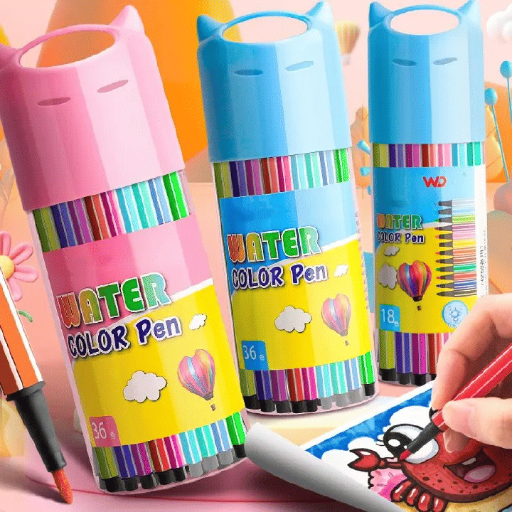 Watercolor Pen Drawing Set for Kids Non-toxic Washable 36 Colors